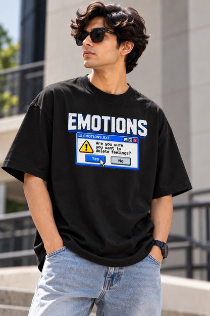 Emotions.exe | Oversized Unisex Y2K Graphic T-Shirt