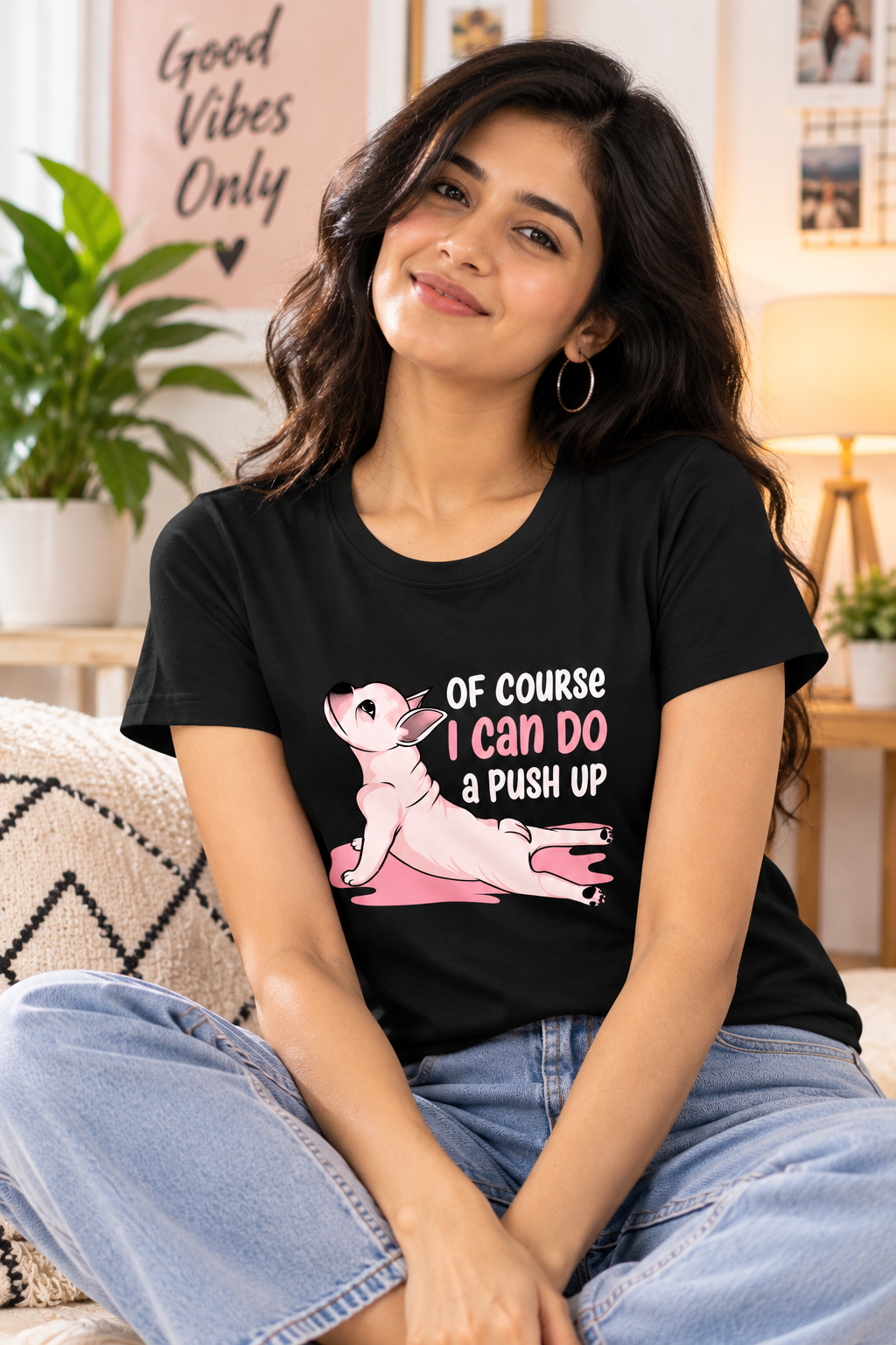 Of Course I Can Do a Push Up Graphic T-Shirt | Women’s Regular Fit Tee