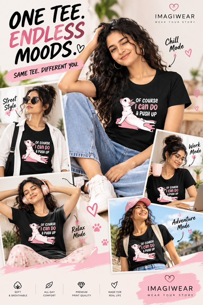 Of Course I Can Do a Push Up Graphic T-Shirt | Women’s Regular Fit Tee