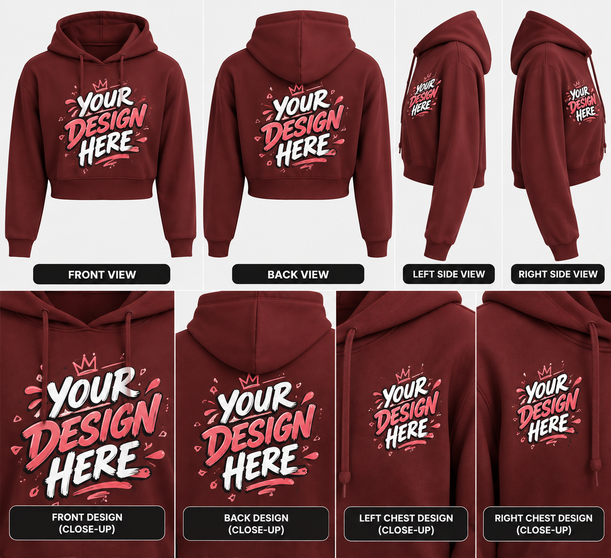 Custom Women’s Cropped Hoodie