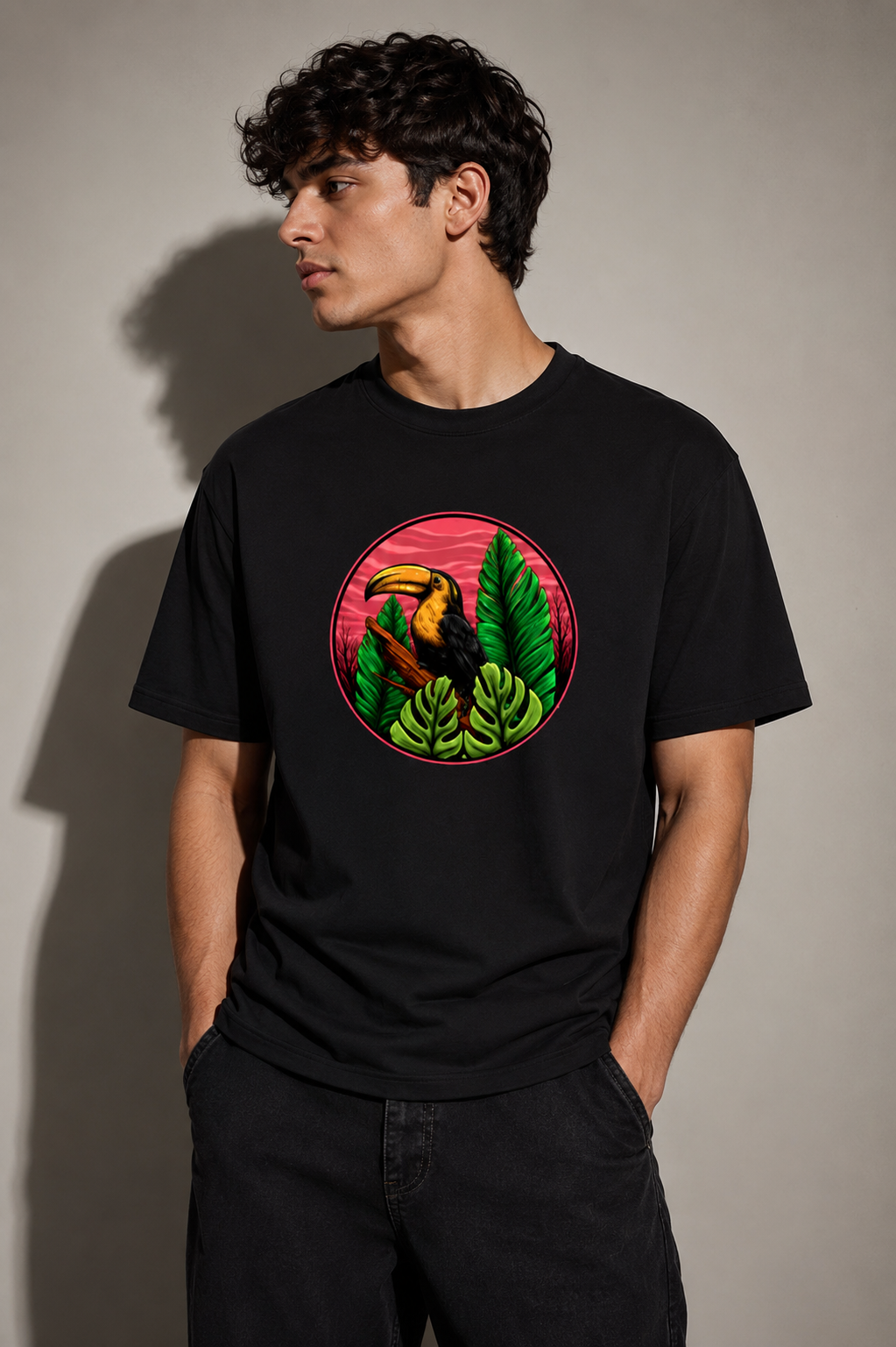 Tropical Toucan Graphic T-Shirt | Unisex Regular Fit Tee