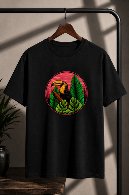 Tropical Toucan Graphic T-Shirt | Unisex Regular Fit Tee