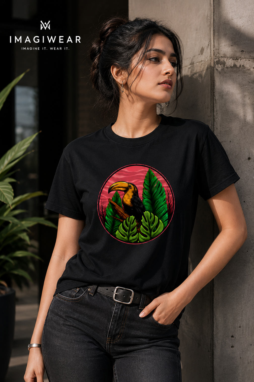 Tropical Toucan Graphic T-Shirt | Unisex Regular Fit Tee