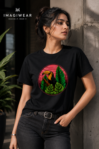 Tropical Toucan Graphic T-Shirt | Unisex Regular Fit Tee