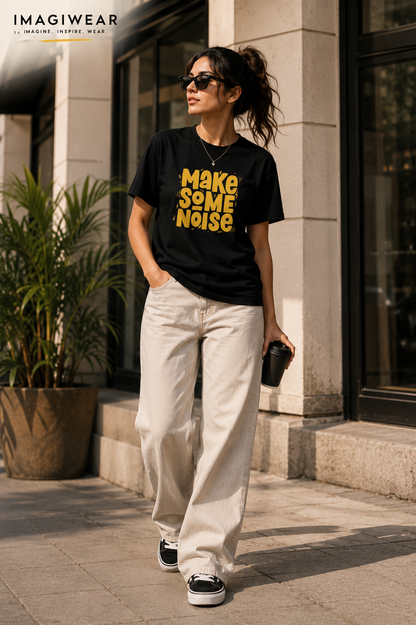 Make Some Noise Graphic T-Shirt | Unisex Regular Fit Tee