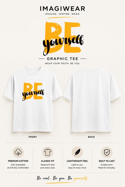 Be Yourself Graphic T-Shirt | Unisex Regular Fit Tee