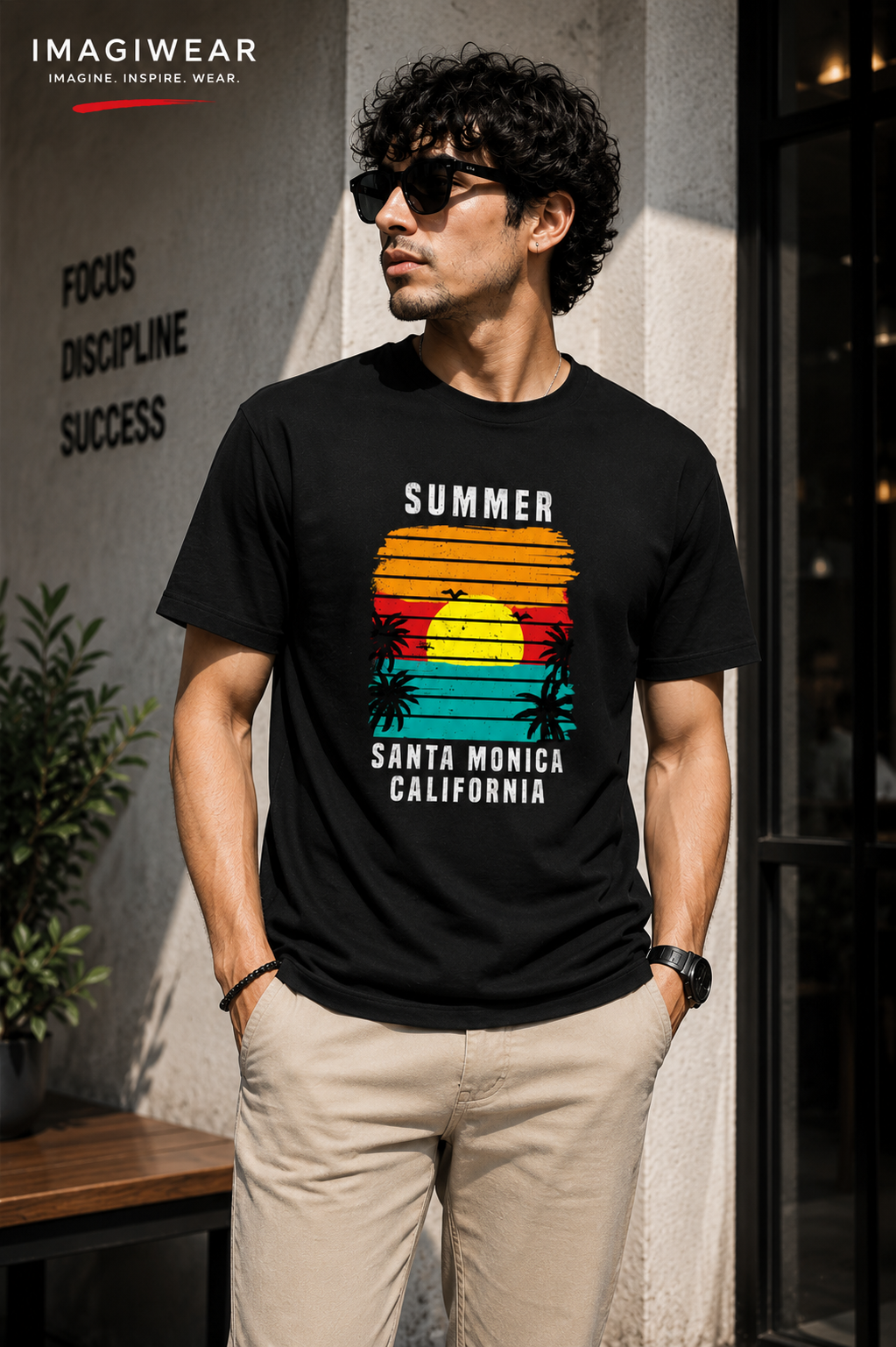 Santa Monica Summer Graphic T-Shirt | Unisex Regular Fit Tee