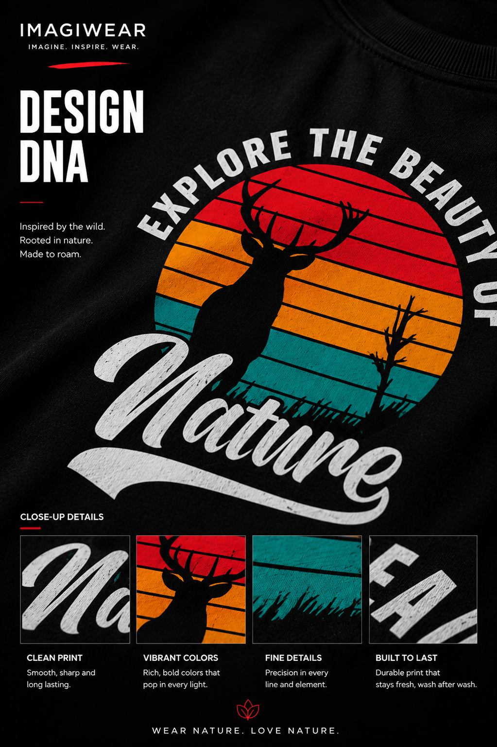 Explore The Beauty of Nature Graphic T-Shirt | Unisex Regular Fit Tee