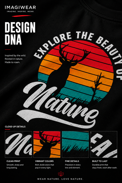 Explore The Beauty of Nature Graphic T-Shirt | Unisex Regular Fit Tee