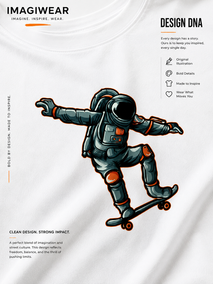 Cosmic Kickflip Graphic T-Shirt | Unisex Regular Fit Tee