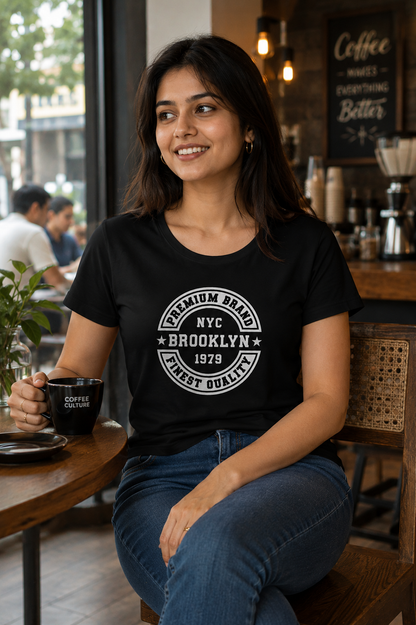 Brooklyn Premium Graphic T-Shirt | Women's Regular Fit Tee
