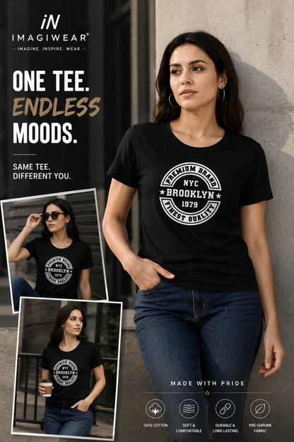 Brooklyn Premium Graphic T-Shirt | Women's Regular Fit Tee