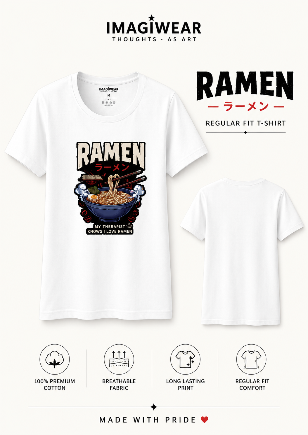 Ramen Lover Graphic T-Shirt | Women's Regular Fit Tee