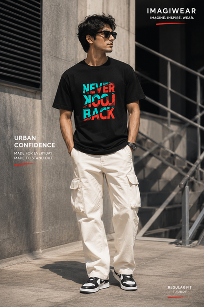 Never Look Back Graphic T-Shirt | Unisex Regular Fit Tee