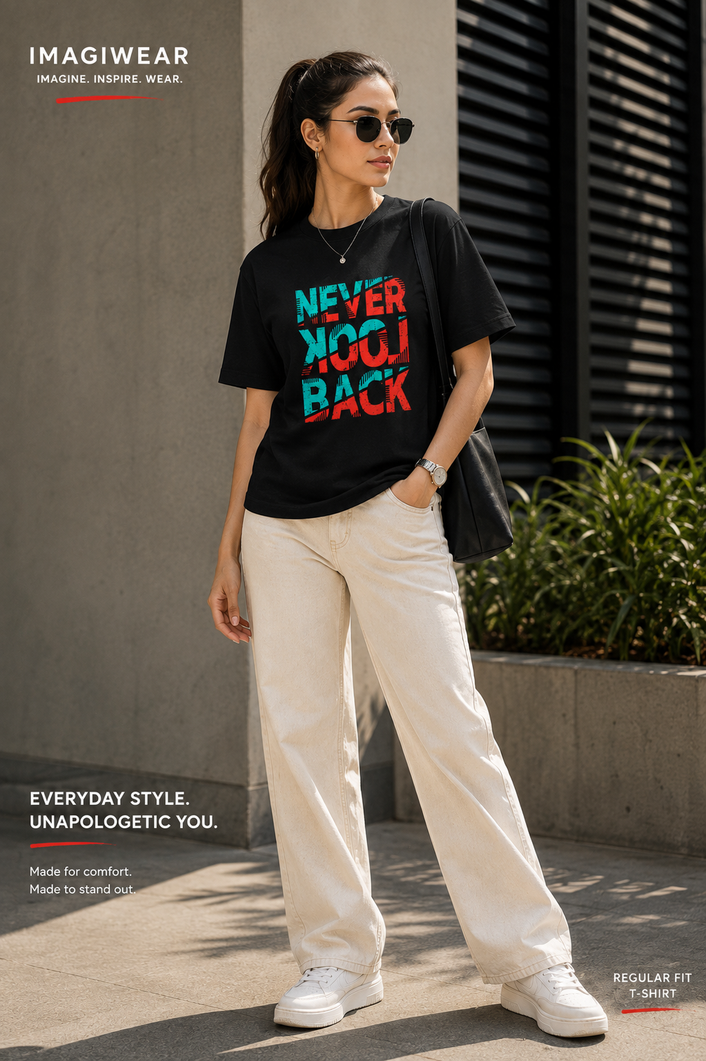 Never Look Back Graphic T-Shirt | Unisex Regular Fit Tee