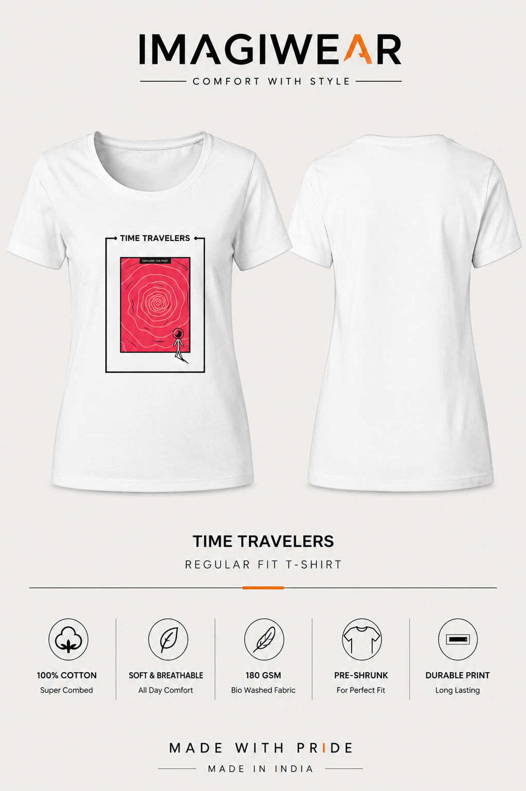 Time Travelers Graphic T-Shirt | Women's Regular Fit Tee