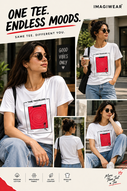 Time Travelers Graphic T-Shirt | Women's Regular Fit Tee