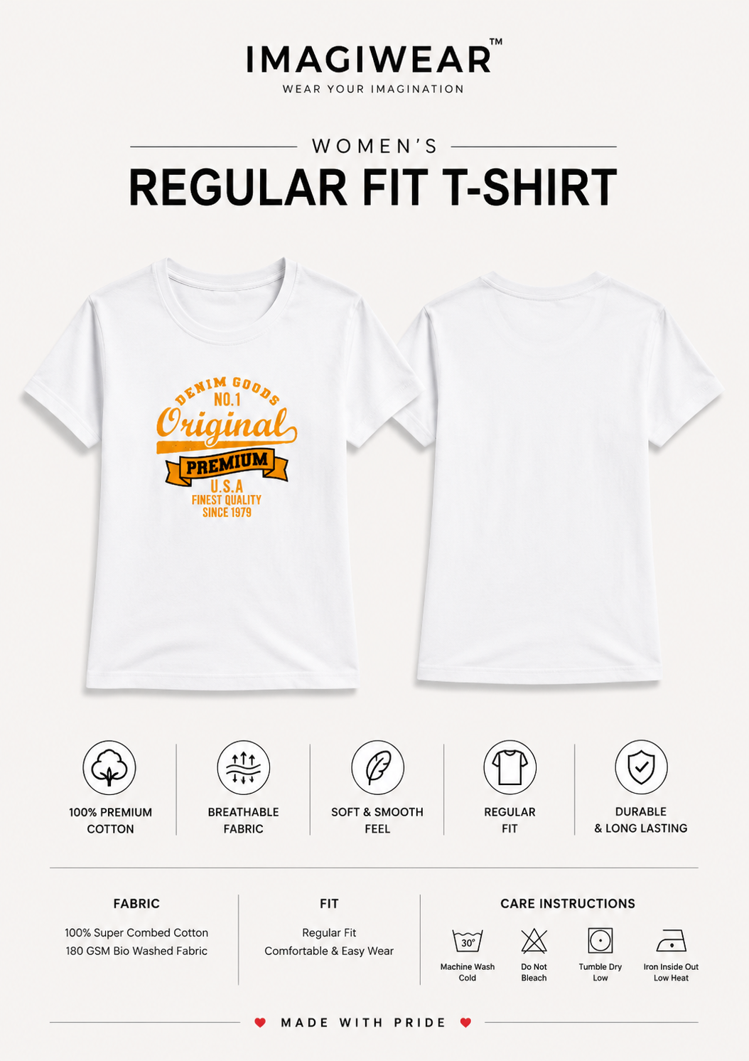Premium Original Graphic T-Shirt | Women's Regular Fit Tee