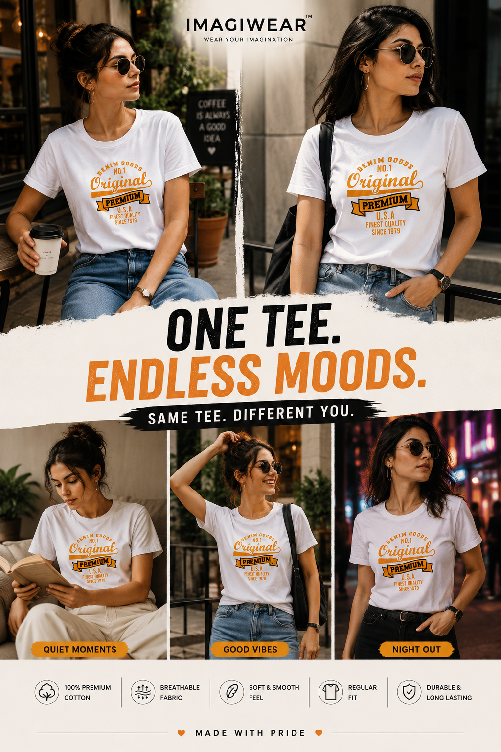 Premium Original Graphic T-Shirt | Women's Regular Fit Tee