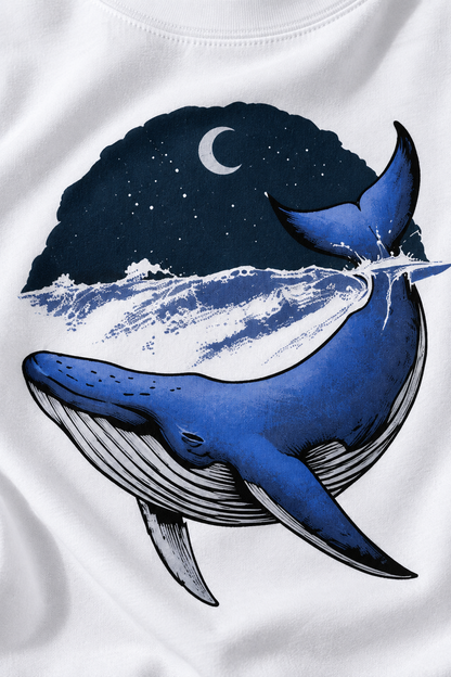 Midnight Whale Graphic T-Shirt | Women's Regular Fit Tee
