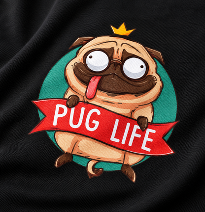 Pug Life Graphic T-Shirt | Women's Regular Fit Tee