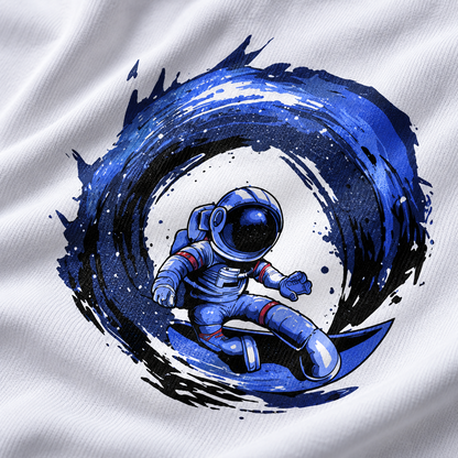 Cosmic Wave Graphic T-Shirt | Women's Regular Fit Astronaut Tee