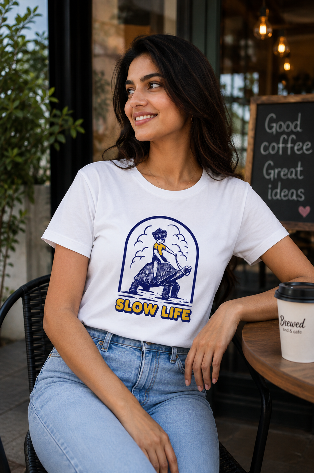 Slow Life Graphic T-Shirt | Women's Regular Fit Tee