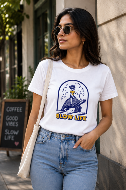 Slow Life Graphic T-Shirt | Women's Regular Fit Tee