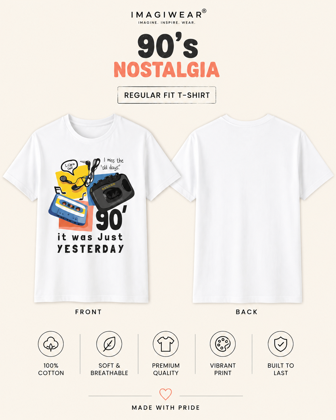 90s Nostalgia Graphic T-Shirt | Women's Regular Fit Tee