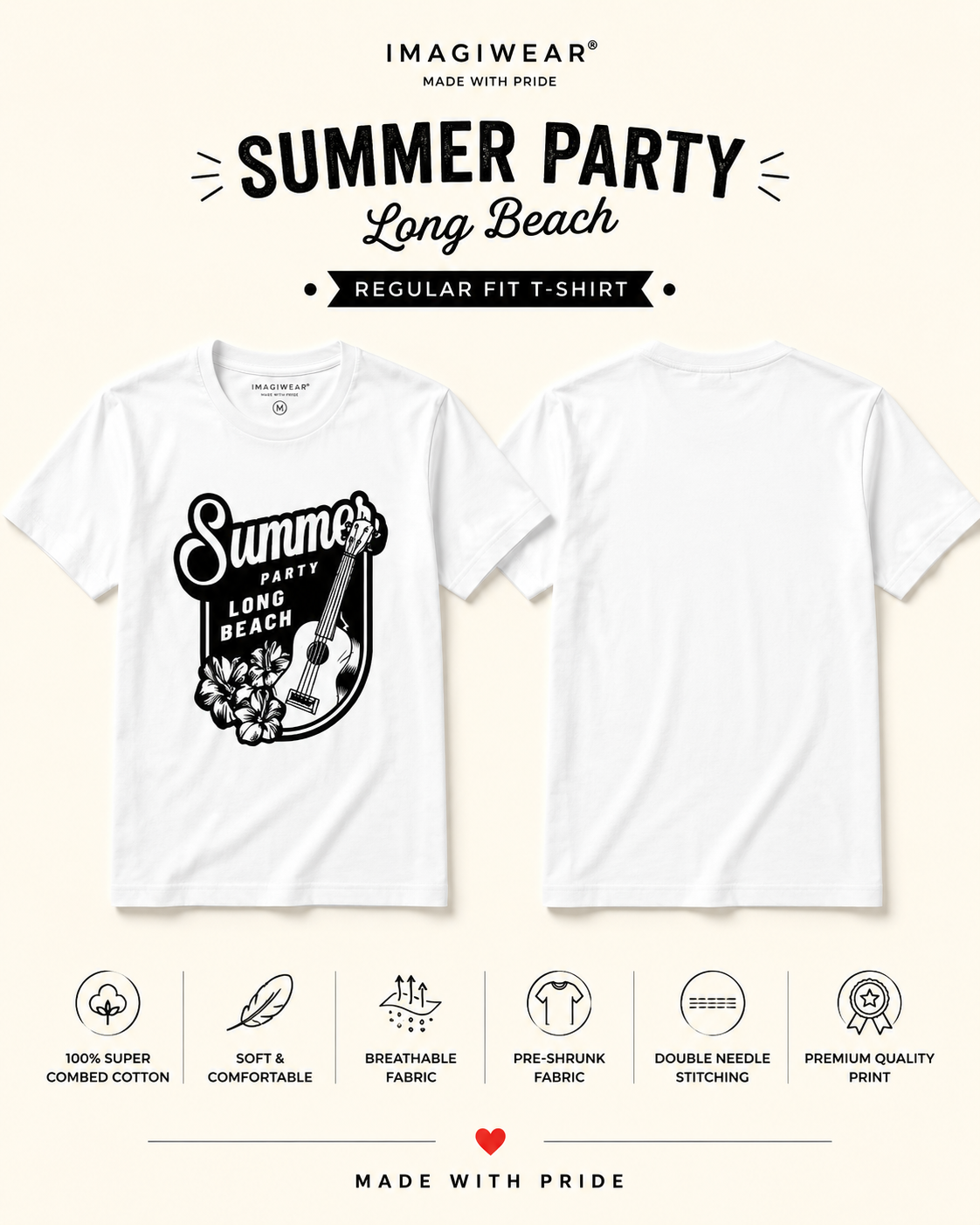 Summer Party Beach Graphic T-Shirt | Women's Regular Fit Tee