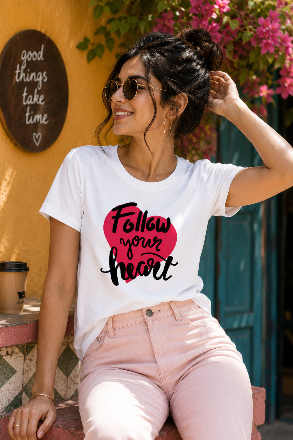 Follow Your Heart Graphic T-Shirt | Women's Regular Fit Tee