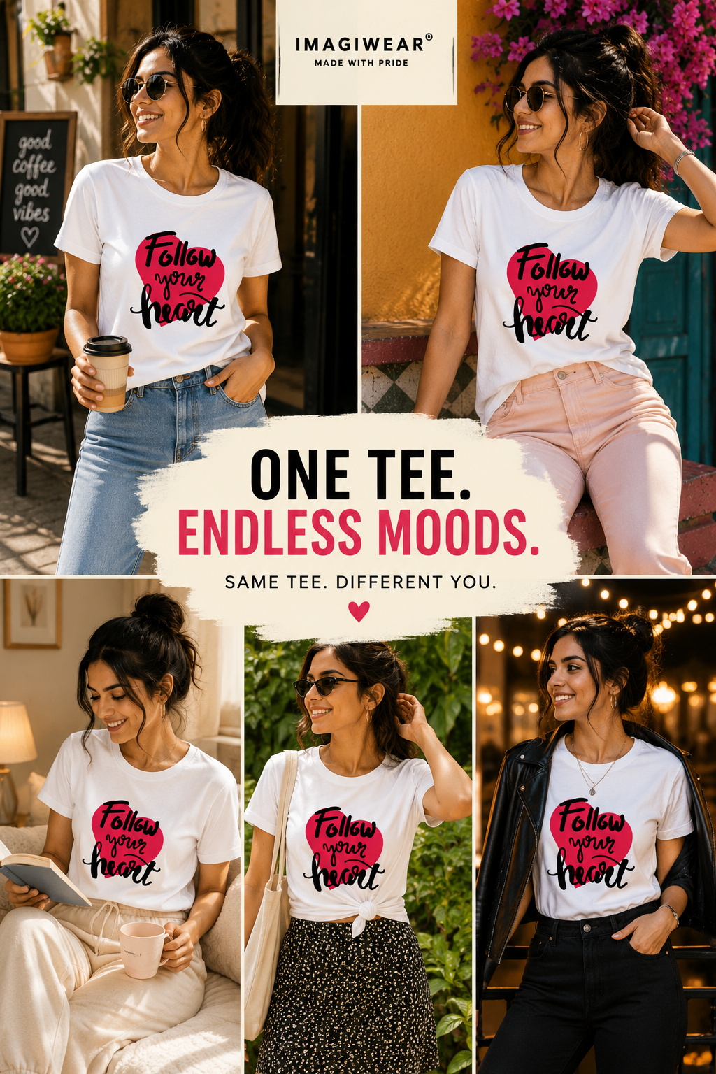 Follow Your Heart Graphic T-Shirt | Women's Regular Fit Tee