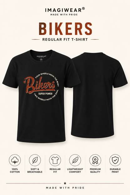 Bikers Super Power Graphic T-Shirt | Women's Regular Fit Tee