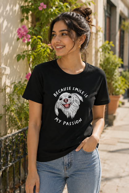 Smile Is My Passion Graphic T-Shirt | Women's Regular Fit Tee