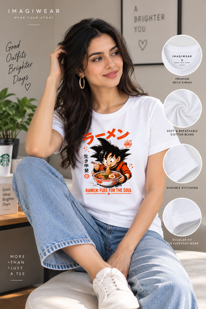 Ramen Fuel for the Soul Anime Graphic T-Shirt | Women's Regular Fit Tee