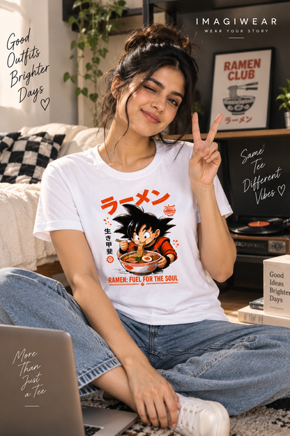Ramen Fuel for the Soul Anime Graphic T-Shirt | Women's Regular Fit Tee