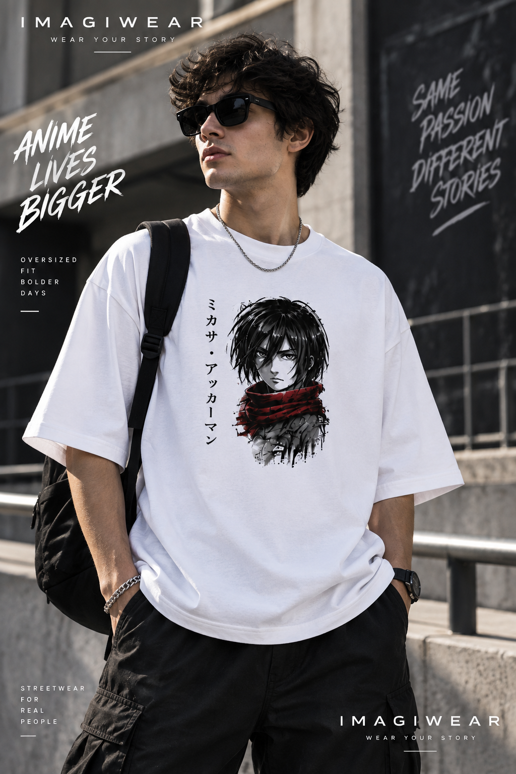 Mikasa Ackerman Graphic T-Shirt | Oversized Unisex Attack on Titan Anime Tee