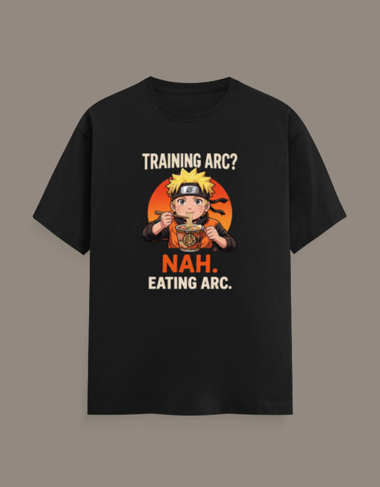 Anime Ramen Regular Fit T-Shirt with Training Arc Nah Eating Arc graphic by ImagiWear