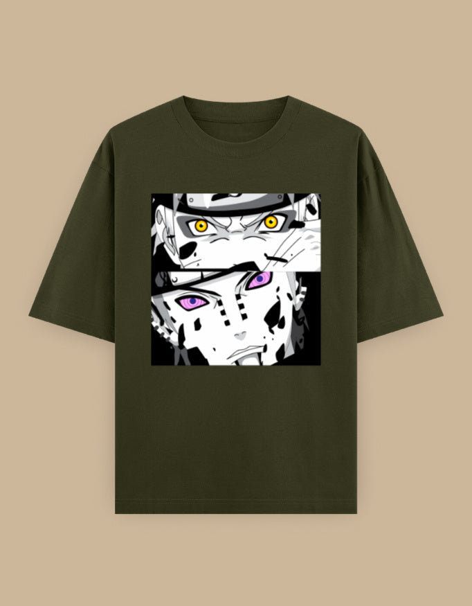 Anime Eyes Oversized Unisex T-Shirt oversized fit - manga inspired graphic tee, additional colorway