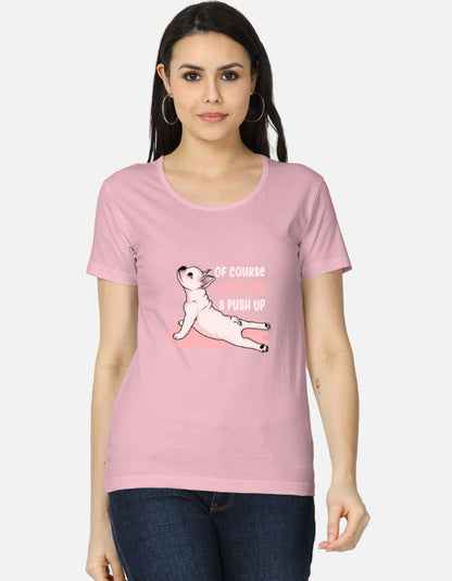 Women's Funny Dog Graphic T-Shirt casual cotton tee, additional colorway front view