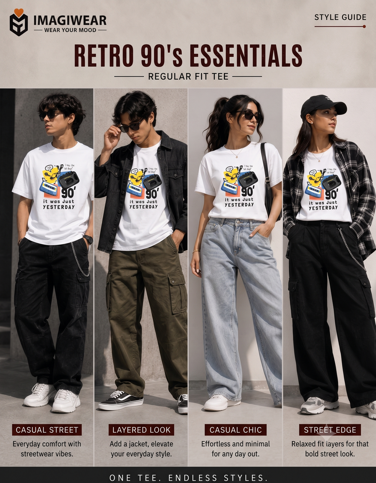 90s Nostalgia Cassette T-Shirt – It Was Just Yesterday | Unisex Regular Fit 180 GSM