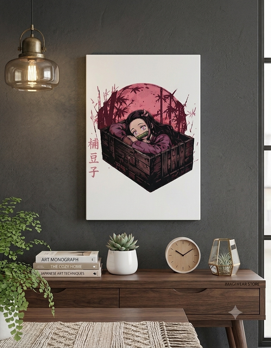 Nezuko Kamado Box A3 anime poster printed on premium 300 GSM art board for bedroom, gaming room, office, and anime wall decor.