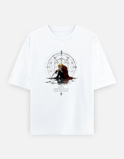 Edward Elric Fullmetal Alchemist alchemy graphic oversized unisex T-shirt