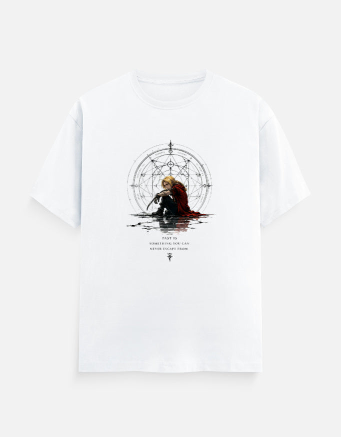 Edward Elric Fullmetal Alchemist Brotherhood regular fit unisex anime T-shirt with alchemy design