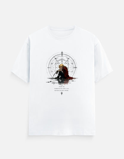Edward Elric Fullmetal Alchemist Brotherhood regular fit unisex anime T-shirt with alchemy design