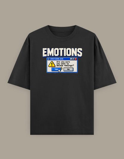 Emotions.exe retro computer Y2K oversized unisex graphic T-shirt