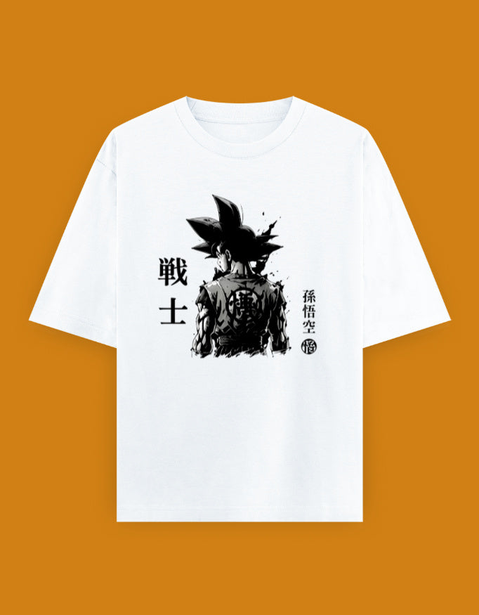 Son Goku warrior portrait oversized unisex Dragon Ball Z graphic T-shirt