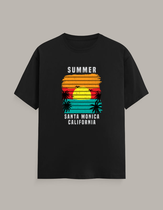 Santa Monica Summer California graphic T-shirt front view
