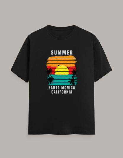 Santa Monica Summer California graphic T-shirt front view