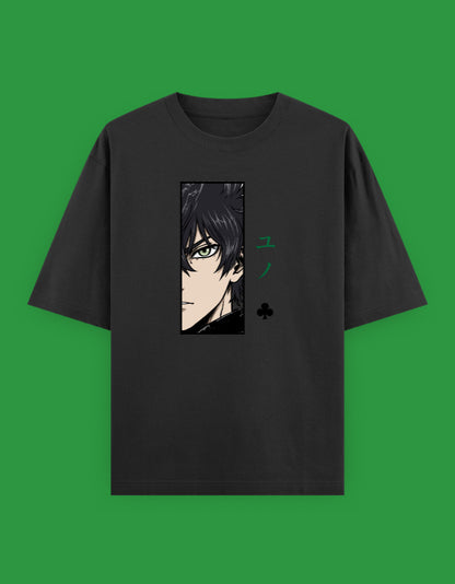 Yuno green eye portrait oversized unisex Black Clover anime T-shirt